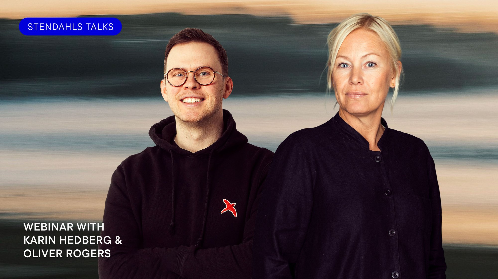 An image with portraits of Karin Hedberg and Oliver Rogers