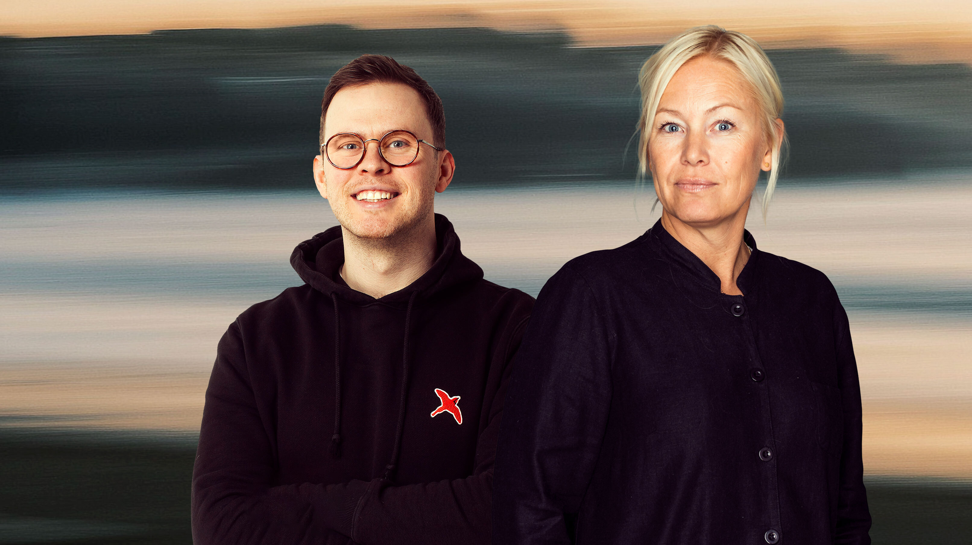 An image with portraits of Karin Hedberg and Oliver Rogers